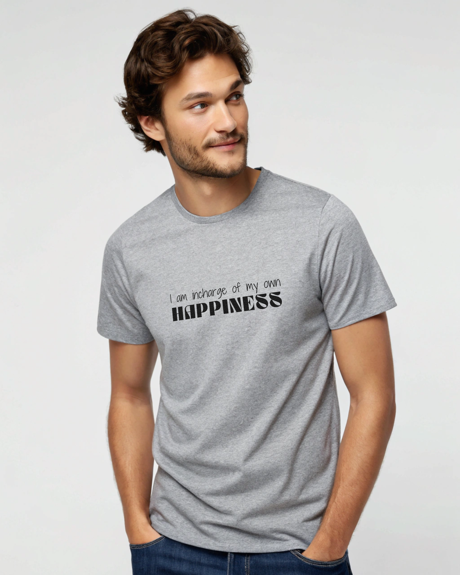 I am incharge of my own happiness grey t-shirt I am incharge of my own happiness grey t-shirt