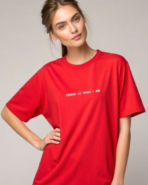 Proud of who i am red boyfriend t-shirt