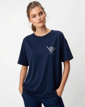 Take it easy navy blue boyfriend t-shirt