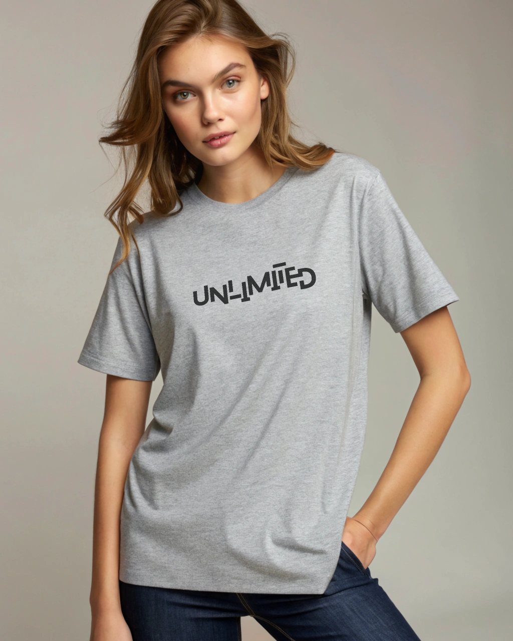 Unlimited Grey Boyfriend T-shirt Unlimited Grey Boyfriend T-shirt