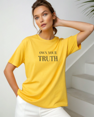 Own Your Truth Yellow Boyfriend T-shirt