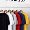 Pack of Any 2 Plain Crew Neck T-Shirts