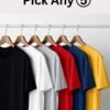 Pack of Any 5 Plain Crew Neck T-Shirts