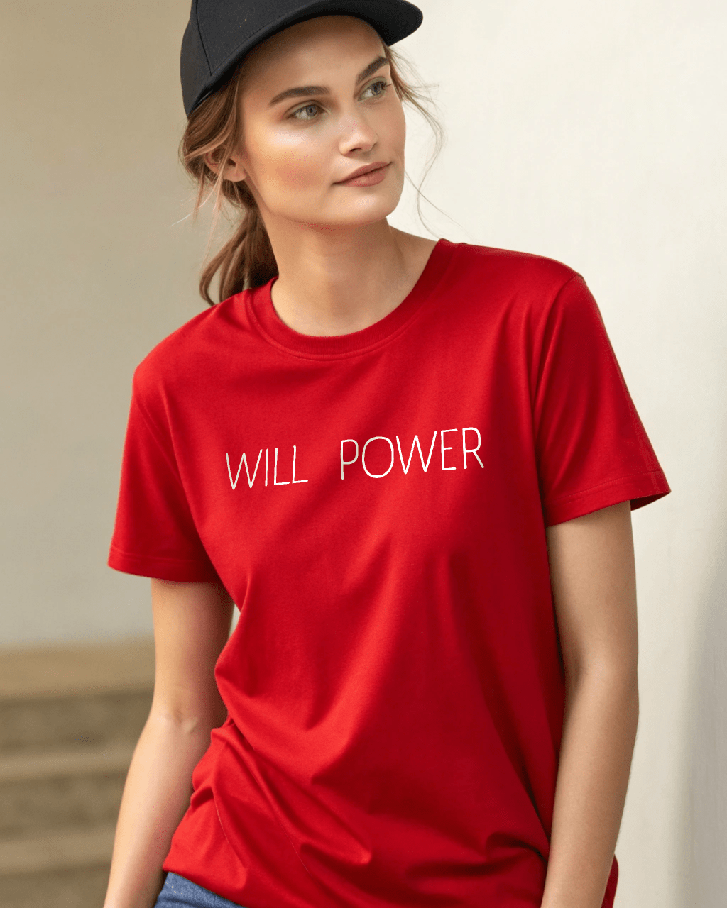 Will Power Red boyfriend t-shirt Will Power Red boyfriend t-shirt