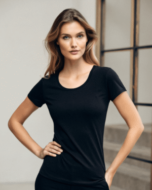 Woman Black T-Shirt