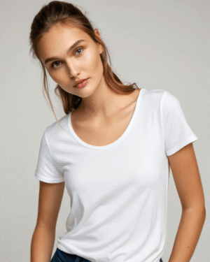 Woman White T-Shirt
