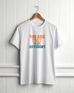 You are free to be different White t-shirt